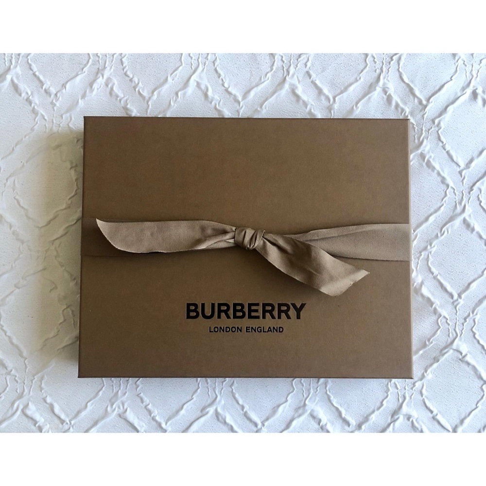 Burberry - B Series Logo Cashmere Scarf in Camel - Picture 9 of 10